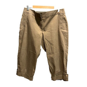 Eileen‎ Fisher Brown Cuffed Women's Capri Pants Size XL